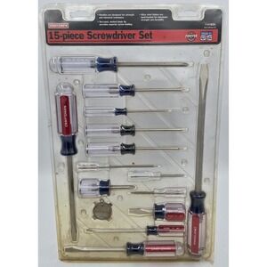 Vtg NOS - Sears Craftsman 15 Pc Screwdriver Set Phillips Flat USA - # 9-41600